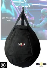 BLACK WRECKING BALL PUNCH BAG BOXING BAG , Martial Arts 2ft Round UN-FILLED