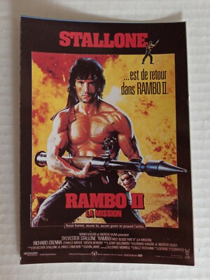 AK Ansichtskarte Kino Film RAMBO 2 La Mission Sylvester Stallone