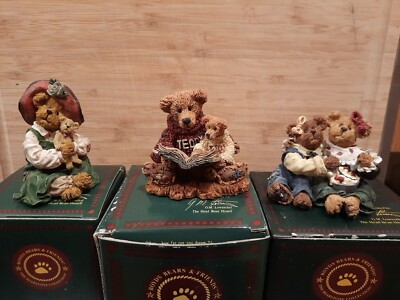 Boyds Bears Lot x4 Friendships: Ted & Teddy, Patricia w/Buddy, Edie & Geri *READ