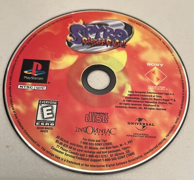 spyro ripto's rage ps1 disc only