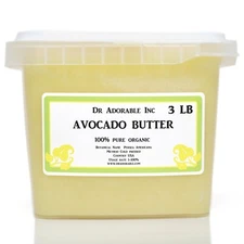 PURE AVOCADO BUTTER FRESH ORGANIC COLD PRESSED 2 OZ-8 OZ 1 LB-UP TO 12LB 