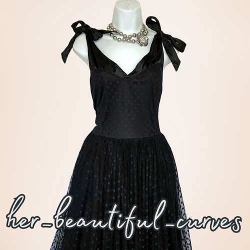 QUIZ POLKA DOTS PATTERN FIT & FLARE VINTAGE STYLE OCCASION PARTY DRESS SIZE 18 - Picture 6 of 7