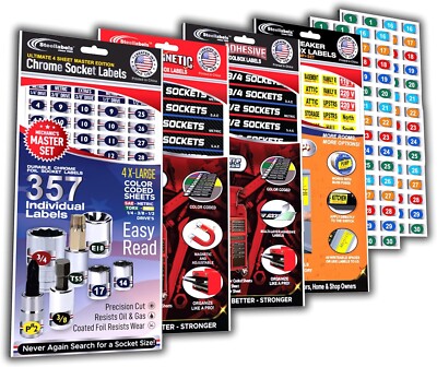 Essential Socket Labelling Mechanics LOT - The Ultimate Socket Label - Toolbox Combo 1000+ Tool ...