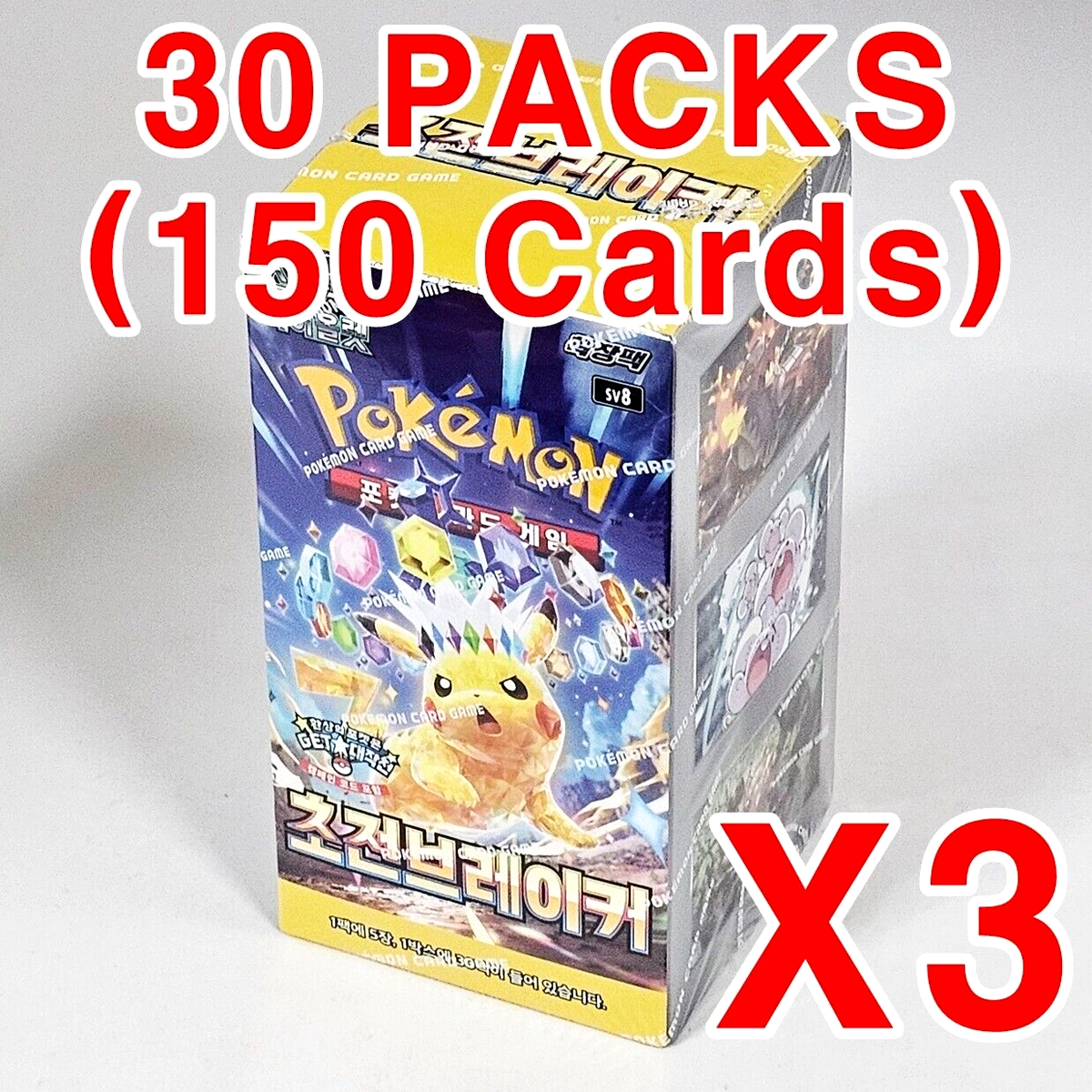6BOXES[ 180+10 PACKS] Surging Sparks Pokemon Cards Booster Factory