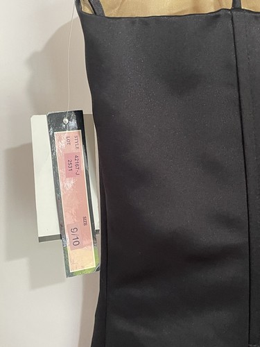 Delaru Black Cocktal Dress Size 9-10 Holidey Gold - Picture 9 of 11