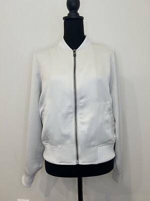 banana republic cream bomber jacket