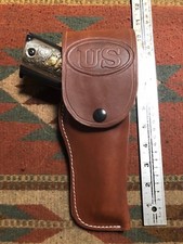 Leather Flap Field Holster FITS Colt Kimber Springfield Model 1911 A1 Brown