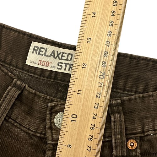 Levi's 559 Corduroy Jeans Relaxed Straight Fit Brown Mens 31W 29L Cotton/Poly - Picture 12 of 16