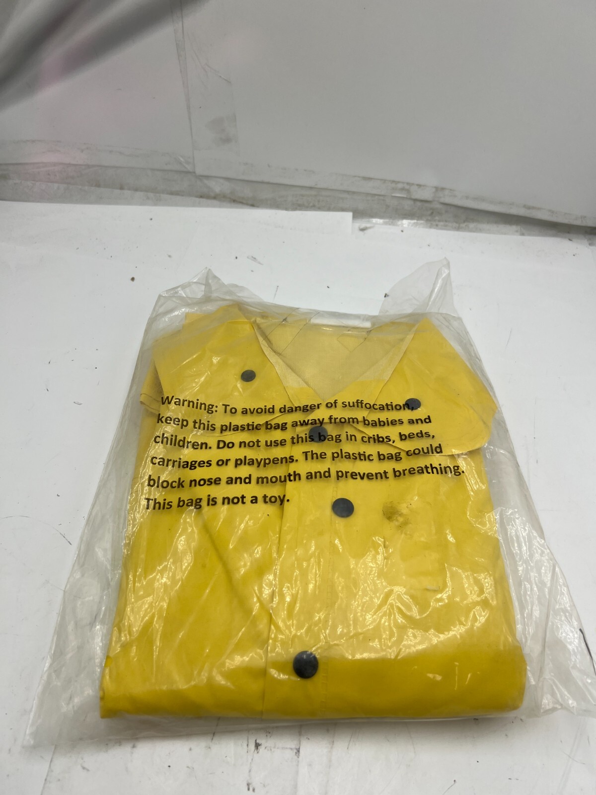 (Qty 10) 3Pc Safety Rain Suit Yellow Rain Jacket w/ Detachable Hood and Overalls
