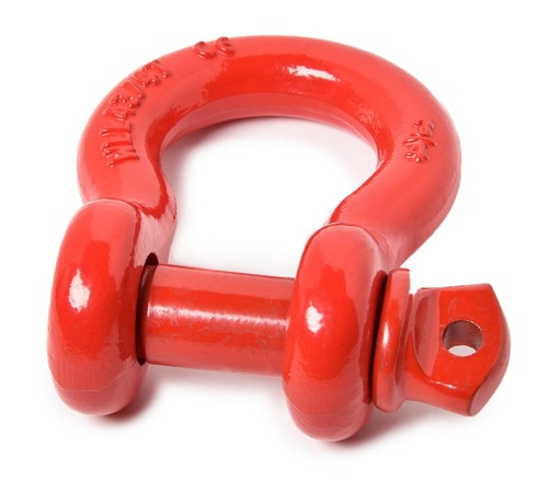 (2) 3/4" RED DRing Bow Shackle 10500 lbs Pin & BLACK no noise vibration Reducer - Picture 6 of 9