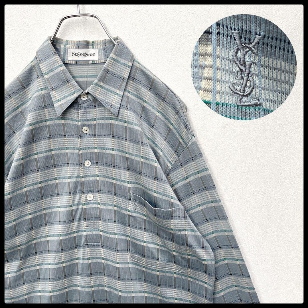 [Rarissima] Polo manica lunga YVES SAINT LAURENT con logo ricamato M so