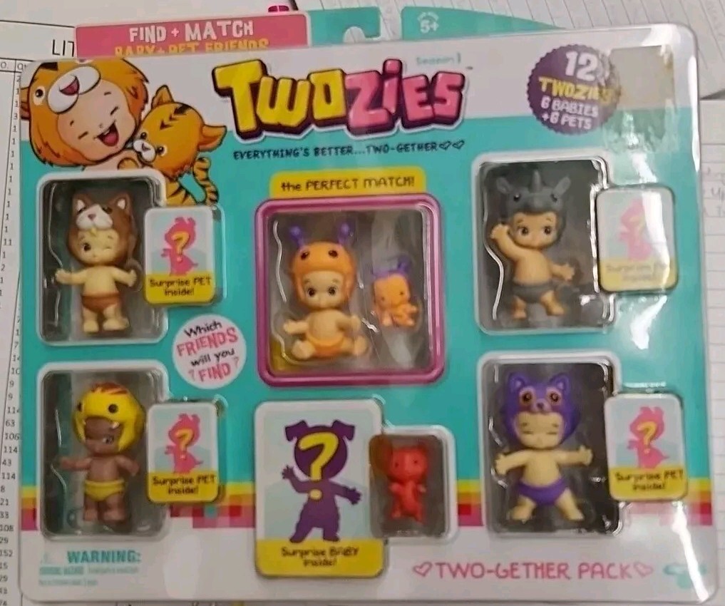 NEW Twozies Season 1 Two-Gether Pack Set of 12 (6 Babies + 6 Pets