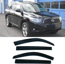 4pcs Outside Mount Style window Visor for 2008-2013 Toyota Highlander
