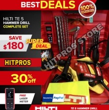 HILTI TE 5, USADO EXCELENTE ESTADO, cuchillo gratis, broca, bolígrafo, láser, chaleco,