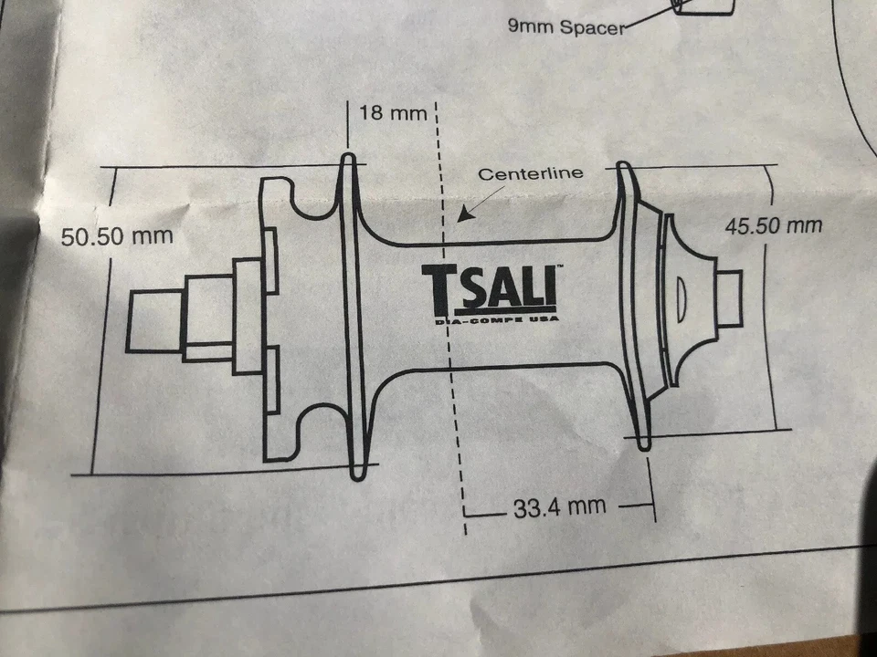 DIA-COMPE TSALI Front Hub 32 Hole Disc Brake Vintage Mountain Bike 90's - Image 4 of 4