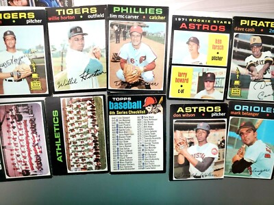 1971 Topps baseball cards, 300 cards, ex-vg, semi-stars, teams, checklists