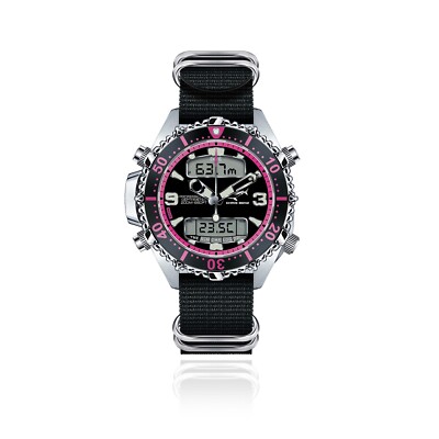 CHRIS BENZ DEPTHMETER DIGITAL 200M SPECIAL EDITION Pink mit schwarzem Nylonband