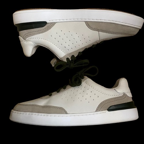 Clarks Mens Off White Combi Courtlite Tor Sneaker Trainers Size 10 44.5 With Box - Picture 10 of 24