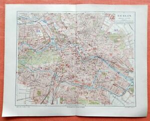 Berlin Innere Stadt Stadtplan 17 Tiergarten Unter Den Linden Grunewald Ebay