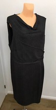 New ladies black metallic silver shiny glitter long party dress plus size UK 24
