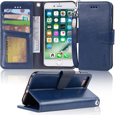 Arae Compatible with iPhone Case Wallet Flip Cover, IPhone 7/8/SE2/SE3