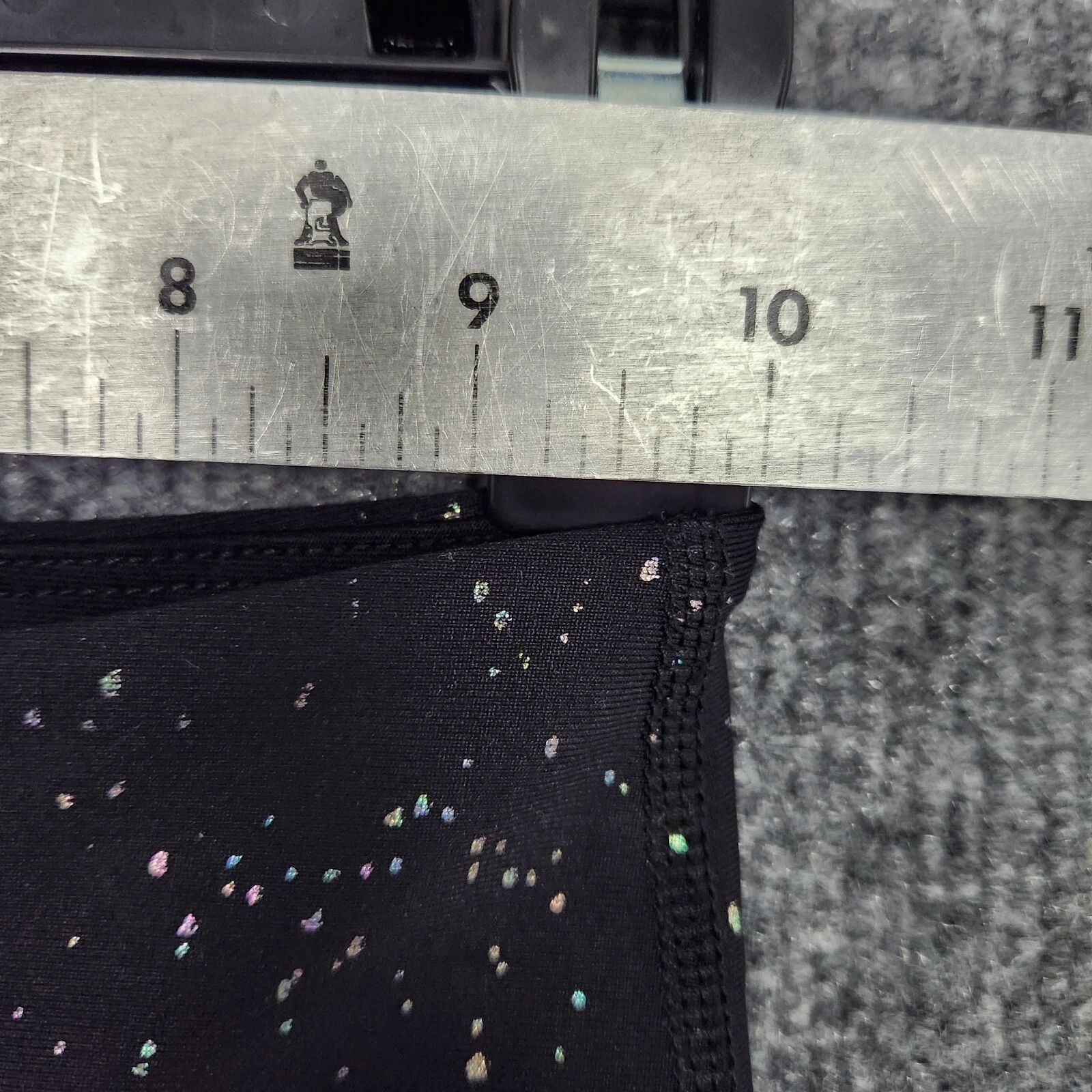 beyond-yoga alloy rainbow ombre high waisted speckled midi leggings