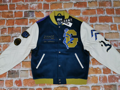 Veste Varsity Grimey Vintage - Taille XL - Polaire Vert Violet - Neuf Avec étiquettes