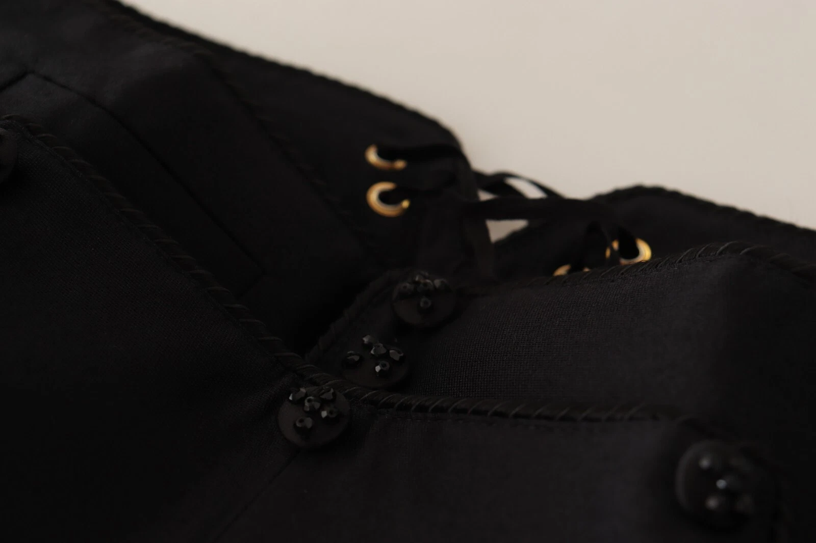 DSQUARED2 Pantaloni Lana Nera Vita Alta Magri Pantaloni Donna IT40 US6 S PREZZO PREZZO PREZZO $2000