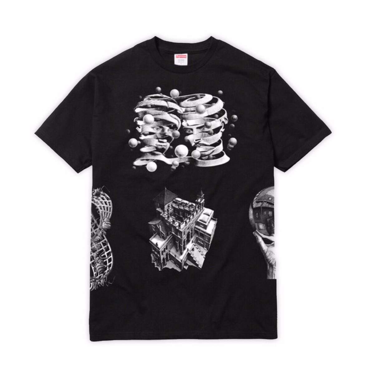 Supreme MC Escher Collage Shirt SS17 Box Logo Tee Supreme MC Escher Collage Shirt SS17 Box Logo Tee