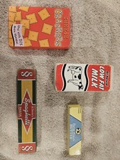 Melissa Doug Wood Play Food Lot 4 Pieces Pasta Milk Butter Crackers