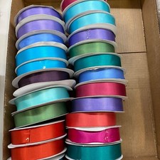 Wholesale lot of 28 rolls 1  double face ribbon 900 yards total