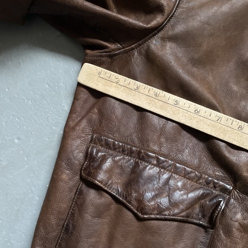 Polo Ralph Lauren A-2 Leather Vintage Military Style Bomber Flight Jacket L - Bild 2 von 17