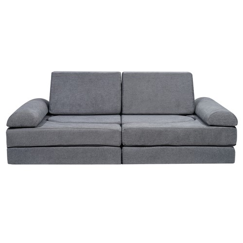 Modular Kids Play Couch 10Pcs DIY Creative Toddler Sectional Sofa Grey - Picture 11 of 12