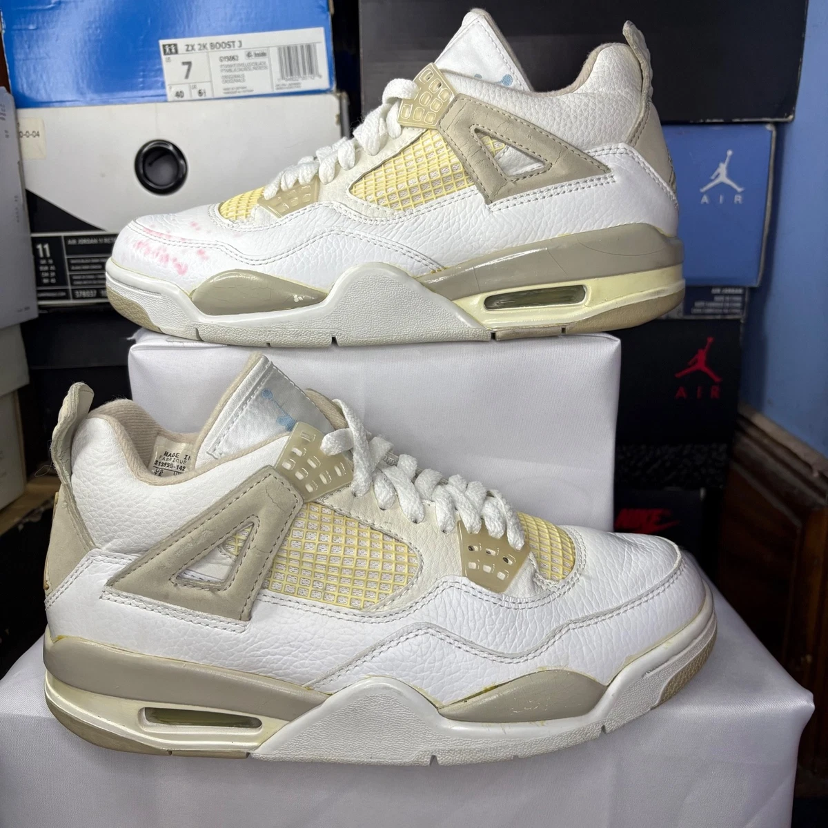 Air Jordan 4 ホワイトサンダー Jordan 4 Retro 2006 Linen W for sale | eBay