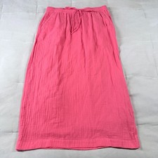 NWT Universal Thread Pink Size M Gauze Drawstring Beach Coastal Midi Skirt