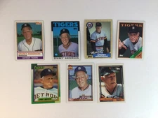 1983, 1986-88, 1990-92 Sparky Anderson HOF Baseball Card Lot (7) Detroit Tigers