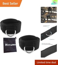 Comfort-Enhanced D-Ring Ankle Cuffs - Neoprene Straps for Glute and Leg Training