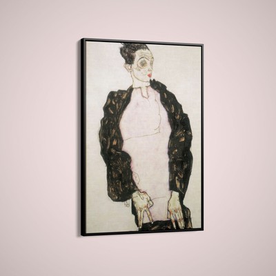 Egon Schiele - Self-Portrait with Lavender Shirt and Dark Suit - Paper or Canvas