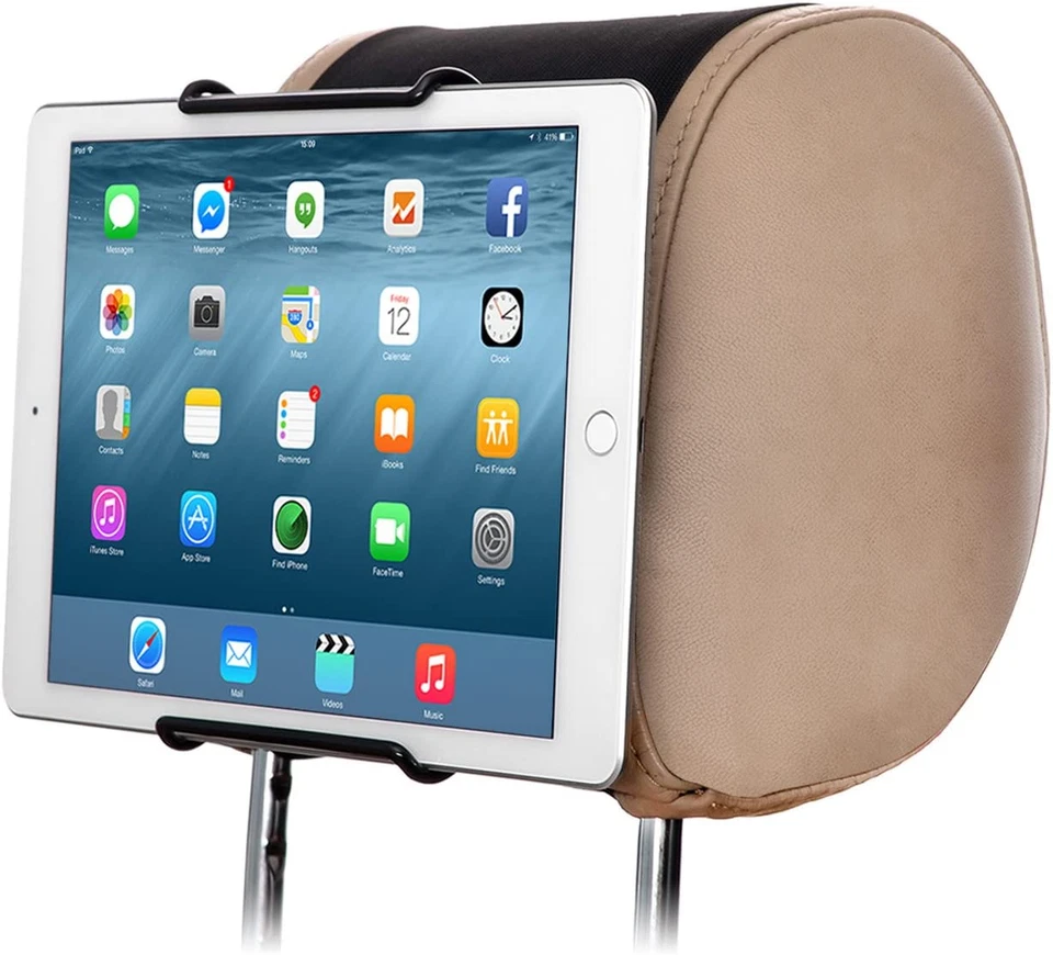 TFY Universal Car Headrest Mount Holder for 18cm to 28cm Tablet PC - 5TABLETBLK