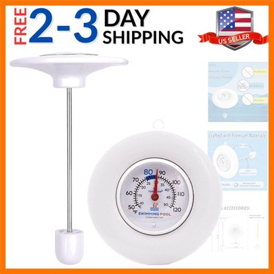 Floating Pool Thermometer Easy Read - No Battery Needed, Waterproof 304 Stain...