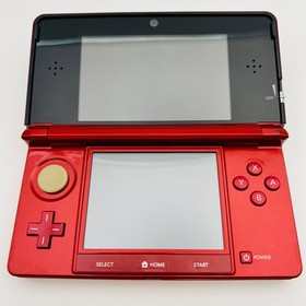 Nintendo 3DS Console Flare Red *Slight Yellow* w/ Accessories - USA Seller