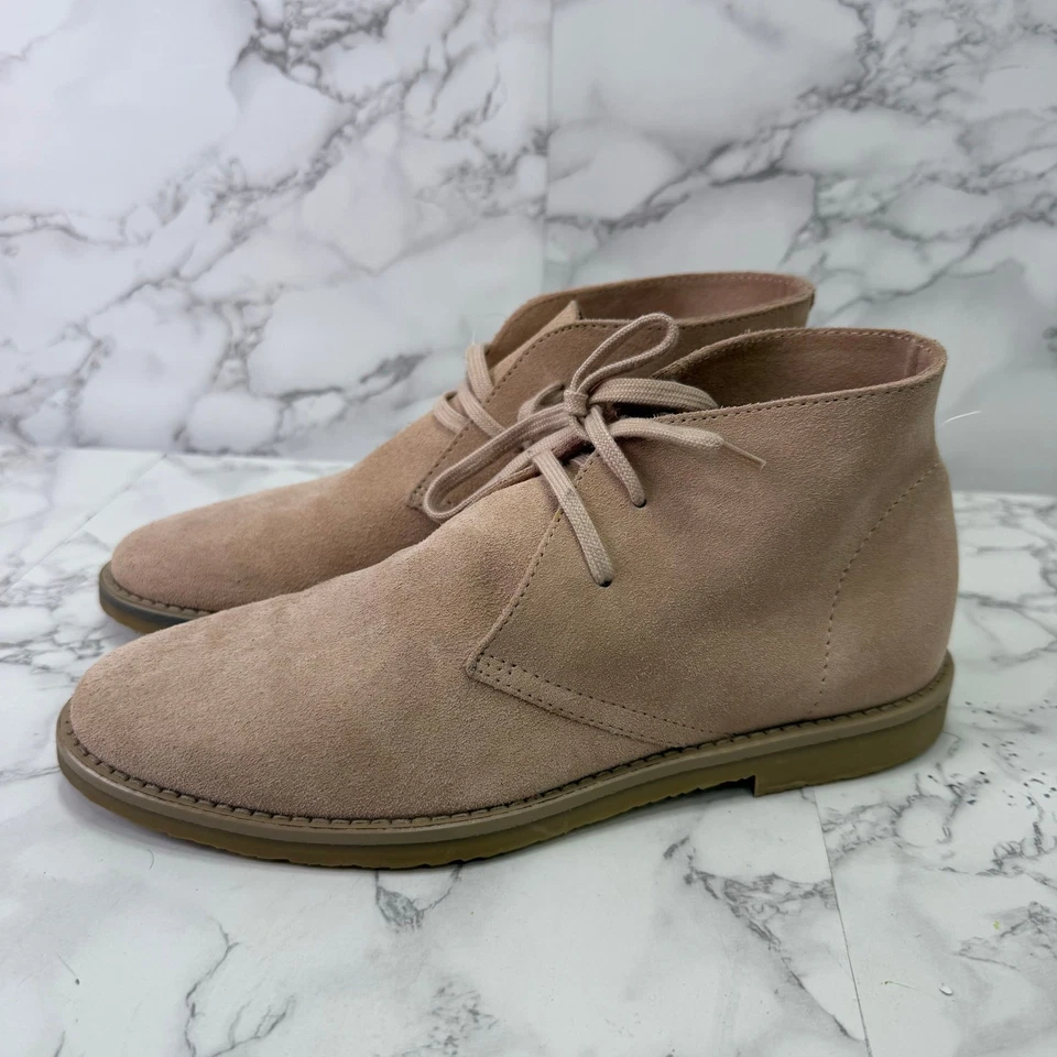 J.Crew 女式 Macalister 靴子 尺寸 7.5 麂皮绒 系带 展示物品 # M302 — 第 3/4 张图片