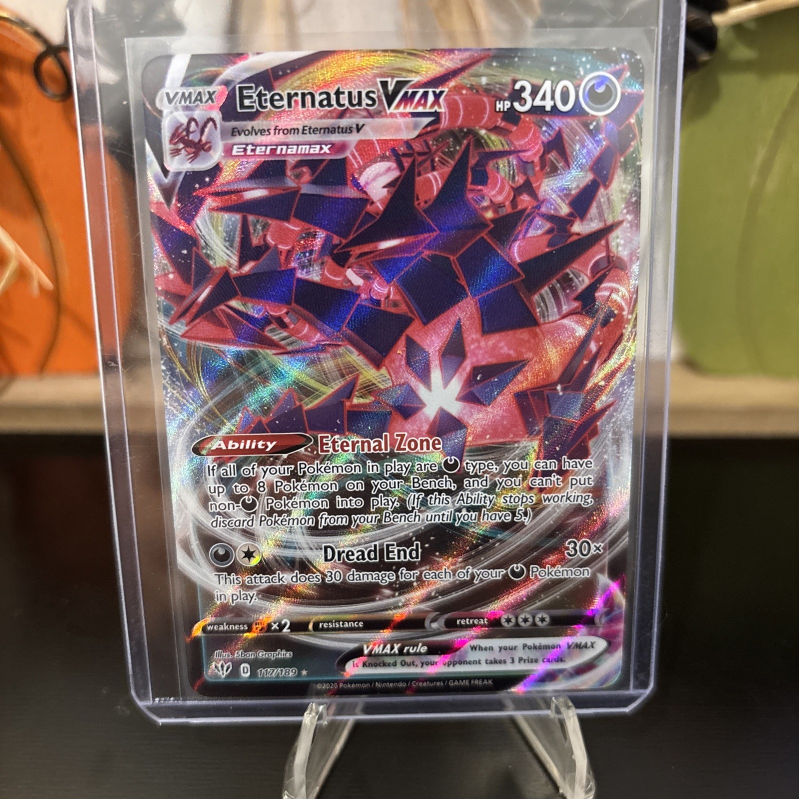 Pokemon Eternatus VMAX 117/189 Darkness Ablaze Ultra Rare NM Condition