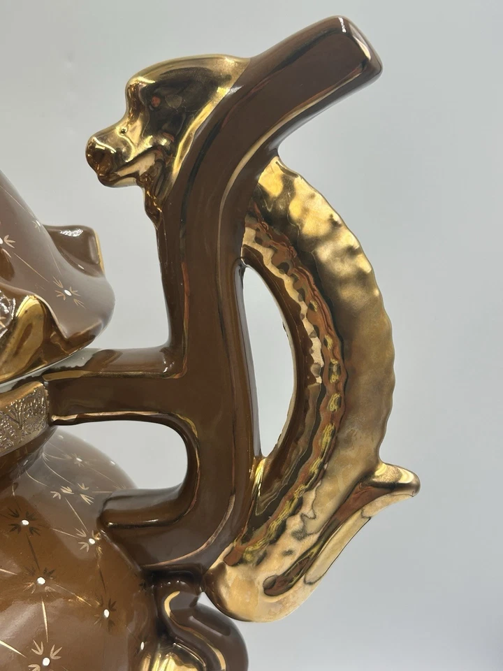 Vintage Fragonard Double Handle Tureen Large Handcrafted Limoges Gold Trim Urn - Image 4 of 4