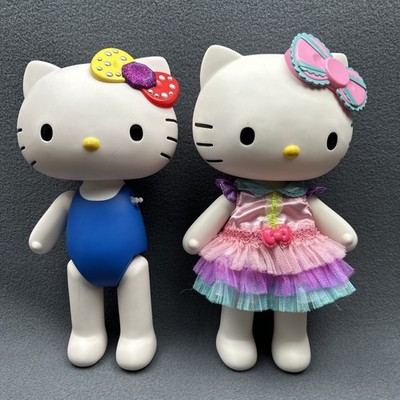 Hello Kitty Lot Of 2 Dolls  12  w/ Tutu Dress Sanrio Blip *MISSING ARM* *READ*
