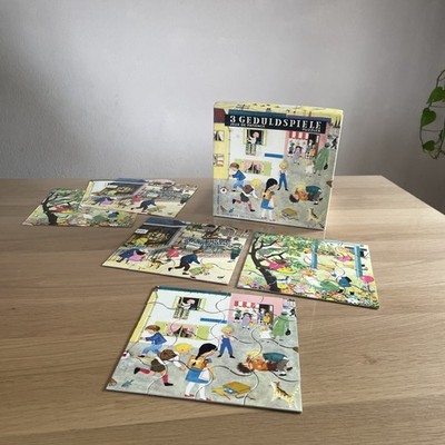Puzzle Ravensburger - 3 x Stück - Vintage - 18x18 cm - Je 16 Teile pro Puzzle