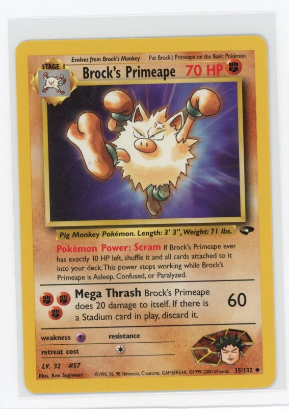 Pokemon Gym Challenge #035/132 Brock's Primeape