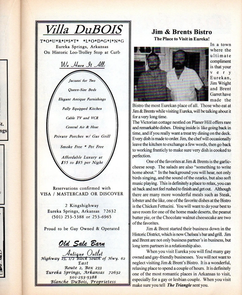 The Triangle Midwest Gay/Lesbian Magazine April 1998 Somebody's Sister Tulsa OK Foto 2 de 4