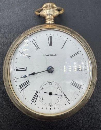 Beautiful Antique 1883 Waltham 18s 7j Grade "Sterling" Men's Pocket Watch Open