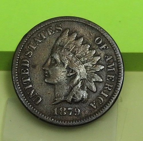1879 Indian Head Cent grades VG+